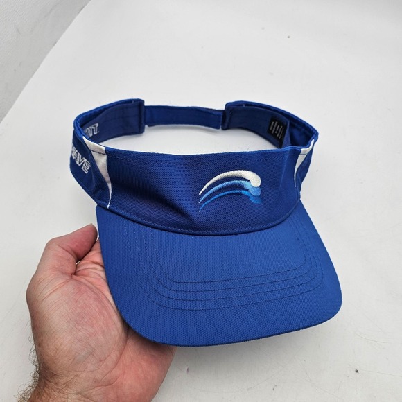 Sport-Tek Other - Tidal Wave Hat Visor Strap Back Blue White Embroidered Sport-Tek Mens One Size